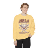 American Veteran Heritage Sweatshirt, Freedom Defenders Crewneck, Patriotic Eagle Gift, Veterans Day or Military Retirement Pullover
