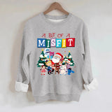 Christmas printed pattern hoodie