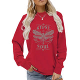 Round neck GYPSY SOUL printed pullover sweatshirt sweatshirt sweatshirt