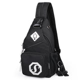 Shoulder bag dual-purpose crossbody bag USB chest bag girls Oxford cloth bag fashion trend messenger bag