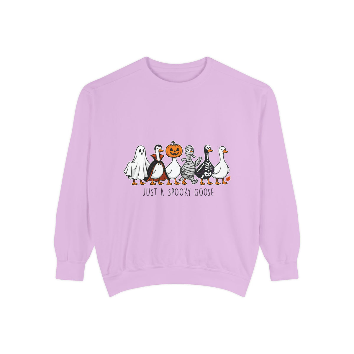 Just a Spooky Goose Sweatshirt, Funny Halloween Goose Crewneck, Cute Ghost Pumpkin Shirt, Animal Lover Gift, Cozy Spooky Season Fall Outfit