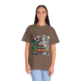 Spooky Christmas Shirt, Halloween Holiday Mashup T-Shirt, Witch Vampire Mummy and Skeleton Tree Tee, Gothic Christmas Gift for Horror Fan