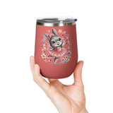 Ballet Bunny Wine Tumbler, Cute Pink Rabbit Cup, Gift for Ballerinas, Dance Students, Bunny Lovers and Ballet Besties
