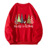 Christmas Tree Row Sweatshirt, Christmas Graphic Crewneck Pullover