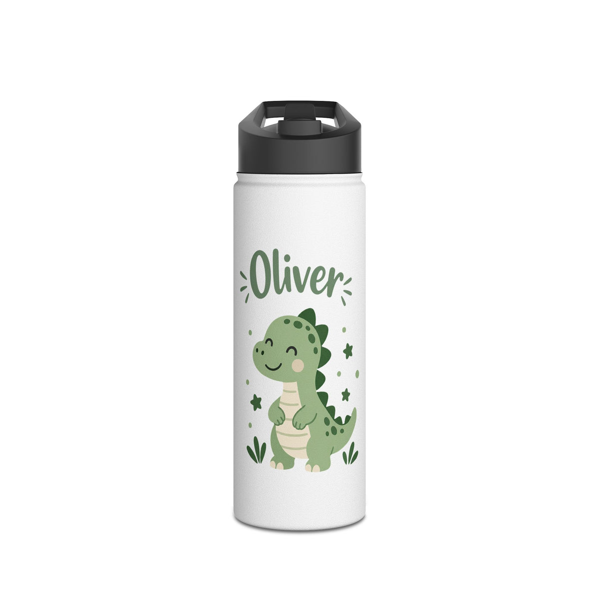 Dinosaur Personalized Water Bottle, Custom Name Drink Bottle, Adventure Gift, Kids School Bottle, Birthday Gift, Reusable Hydration Bottle