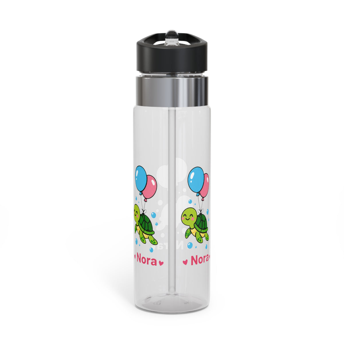 Personalized Turtle Water Bottle for Girls, Custom Name Kids Drink Bottle, Cute Sea Turtle School Bottle, Birthday Gift for Her