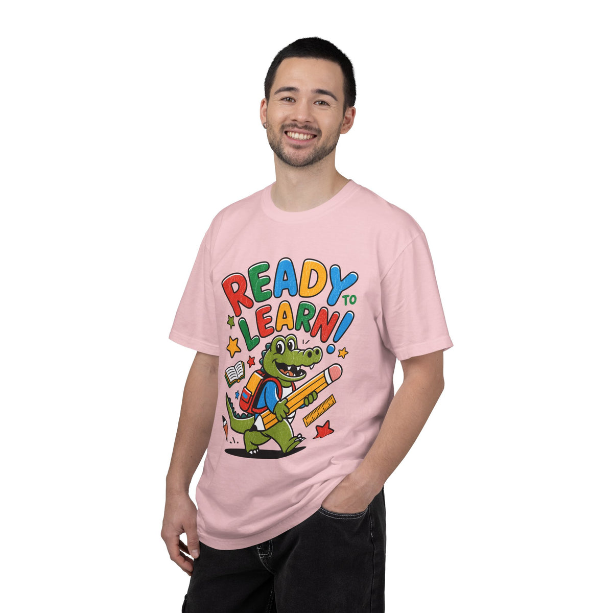 Ready to Learn Alligator T-Shirt, Colorful Back to School Tee, Cute Student Gift, Preschool Teacher Outfit, Classroom Graphic Shirt