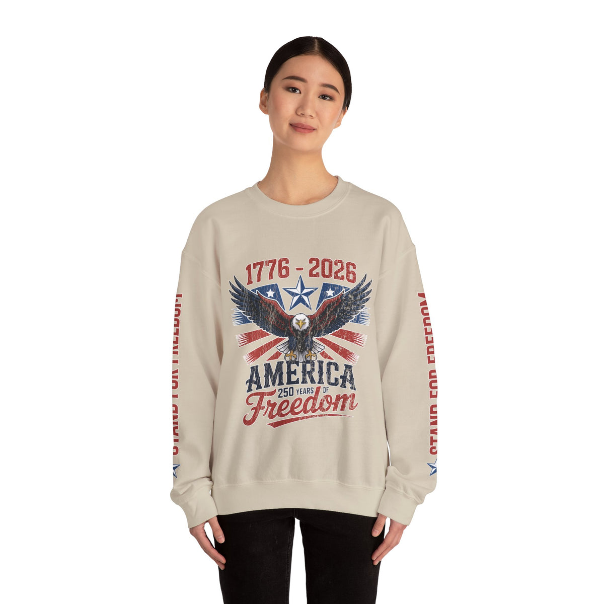 America 250 Sweatshirt 1776 2026, 250th Anniversary USA Pullover, Patriotic Eagle Top, American History Gift, July 4th Outfit