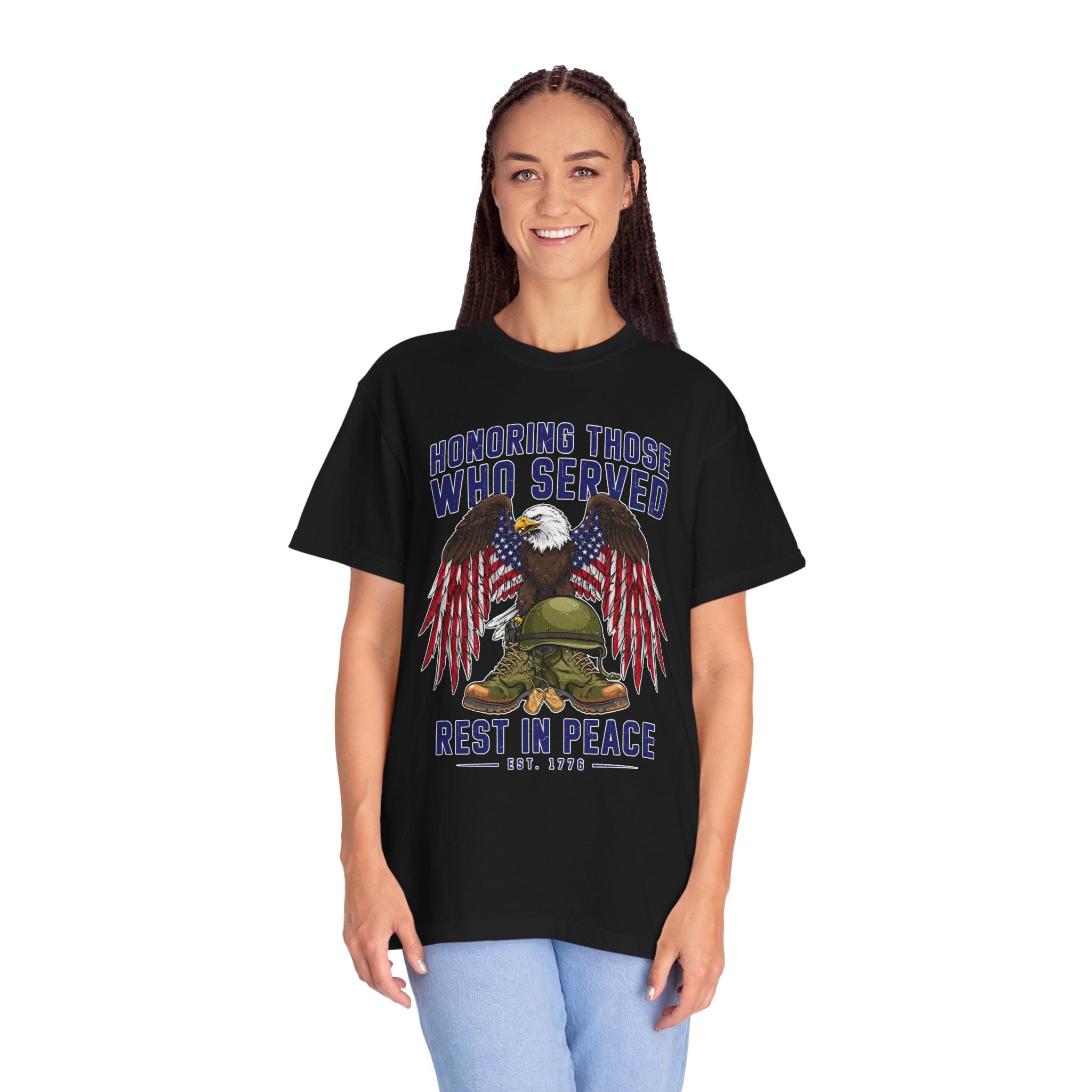 Honoring Those Who Served Shirt, Military Memorial T-Shirt, Fallen Soldier Tribute, Veteran Remembrance Gift, Patriotic Eagle Tribute Tee