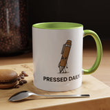 Funny Pressed Daily Coffee Mug, Stressed Pen Office Mug, Coworker Humor Gift, Teacher Appreciation Mug, Work From Home Cup