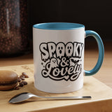 Spooky and Lovely Mug, Cute Ghost Halloween Coffee Cup, Black and White Spooky Season Gift for Her, Gothic Fall Drinkware