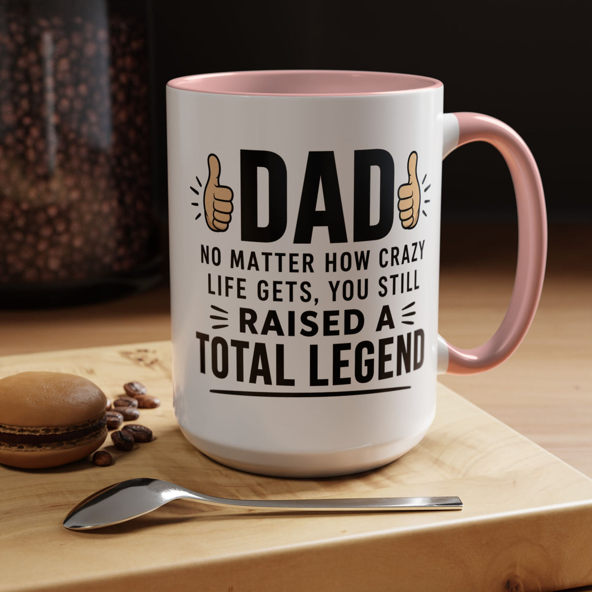 Funny Dad Coffee Mug, Dad Raised a Total Legend Mug, Father's Day Gift for Dad, Cool Dad Coffee Cup, Birthday Gift for Father