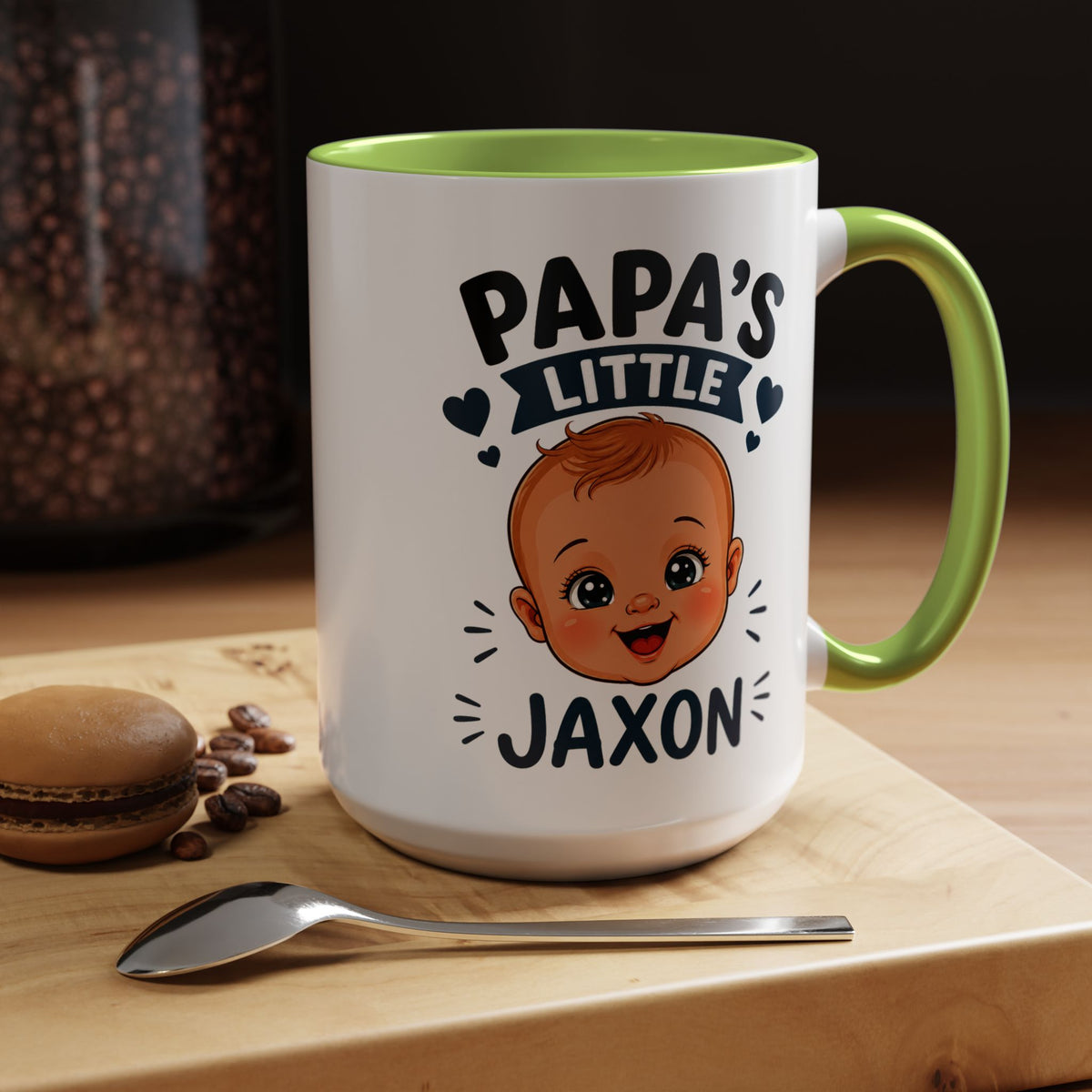 Personalized Papa's Little Boy Mug, Custom Baby Name Mug for Dad, New Father Gift, Papa Coffee Mug, Father's Day Gift from Son