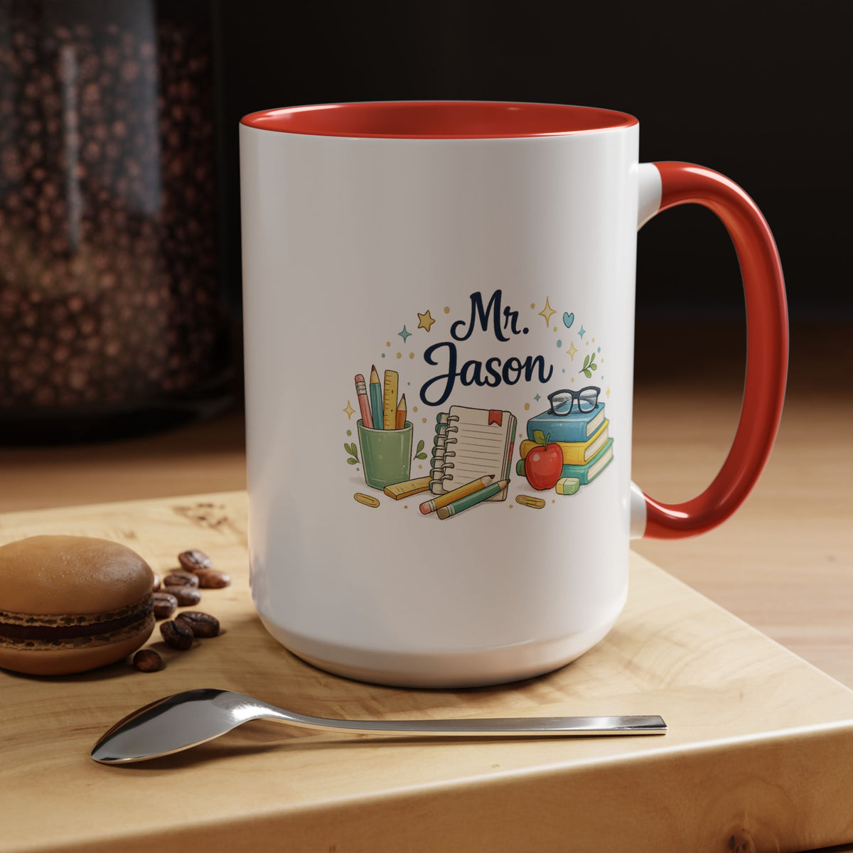 Personalized Teacher Mug, Custom Teacher Name Coffee Mug, Teacher Appreciation Gift, Classroom Teacher Gift, End of Year Present