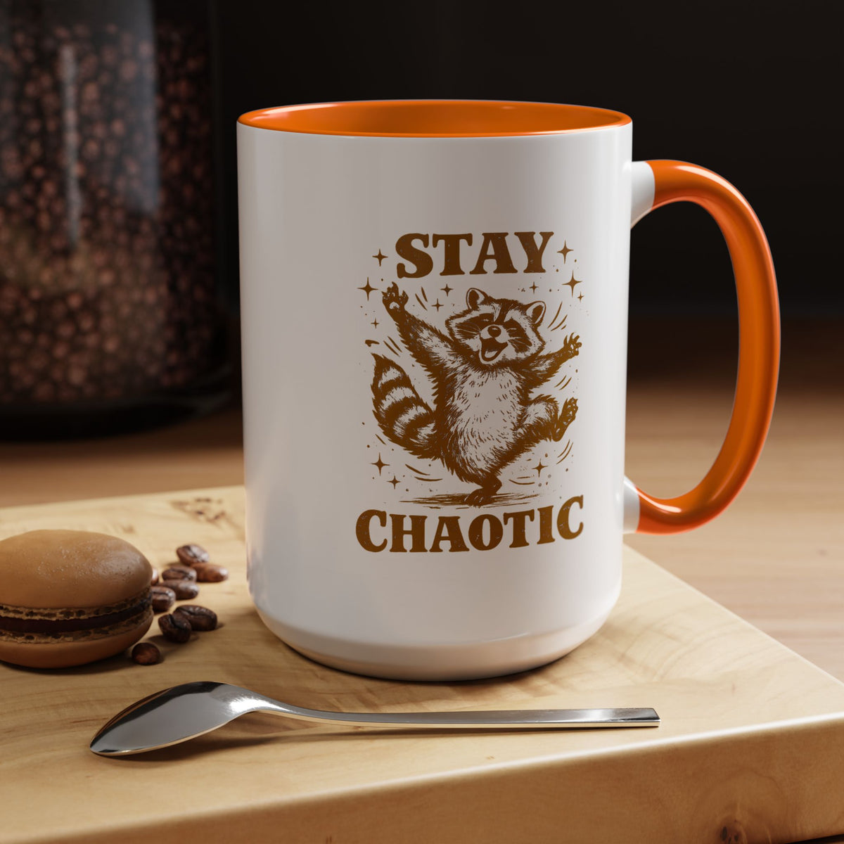 Stay Chaotic Raccoon Coffee Mug, Funny Trash Panda Mug, Chaotic Energy Gift, Cute Raccoon Coffee Cup, Meme Lover Present