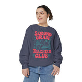 Second Grade Teachers Club Sweatshirt, Retro Teacher Crewneck, 2nd Grade Team Shirt, Back to School Outfit, Educator Appreciation Gift