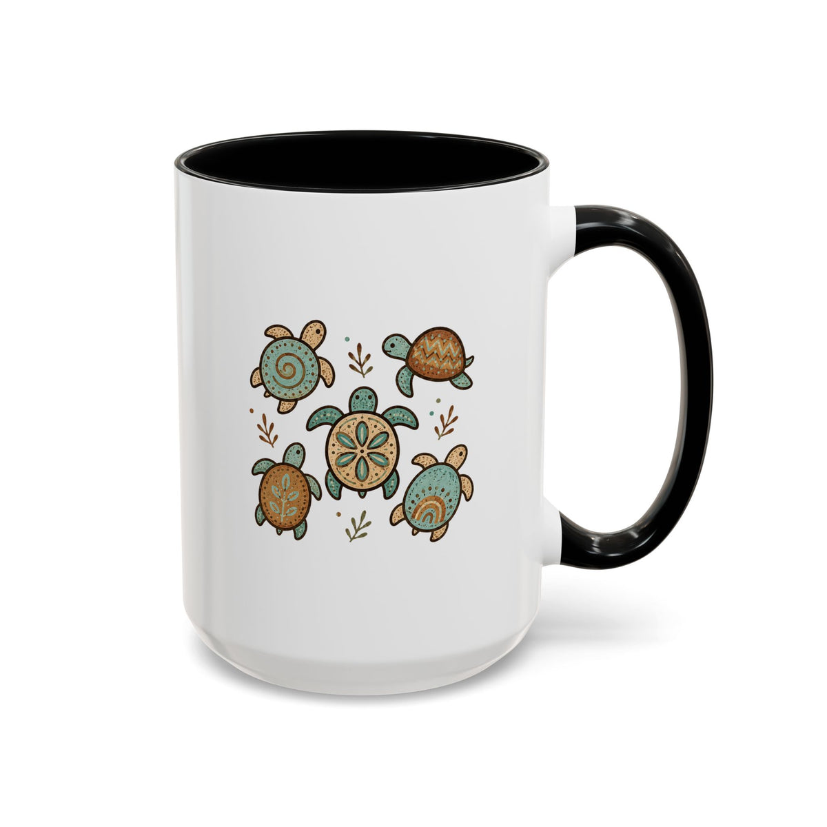 Sea Turtle Mug, Boho Coastal Coffee Cup, Ocean Animal Lover Gift, Beach House Kitchen Decor, Unique Birthday Present for Marine Life Fan
