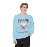 American Veteran Heritage Sweatshirt, Freedom Defenders Crewneck, Patriotic Eagle Gift, Veterans Day or Military Retirement Pullover
