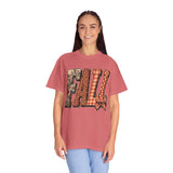 Patchwork Fall Shirt, Floral Leopard Plaid Autumn Graphic Tee, Coquette Bow Seasonal Gift for Women, Cozy Thanksgiving Outfit for Her