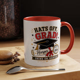 Personalized Graduation Mug, Hats Off Grad Class of 2026 Coffee Cup, Custom Name Gift for Daughter, Son, High School or College Senior