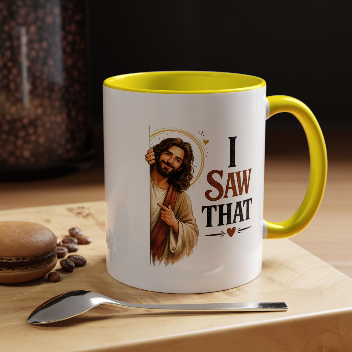 Funny Christian Jesus Mug, I Saw That Coffee Mug, Religious Humor Gift for Christians, Faith Based Mug, Church Friend Gift