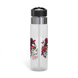 Good Vibes Water Bottle for Women, Tropical Skull Floral Drink Bottle, Retro Beach Lover Gift, Colorful Summer Gift for Her