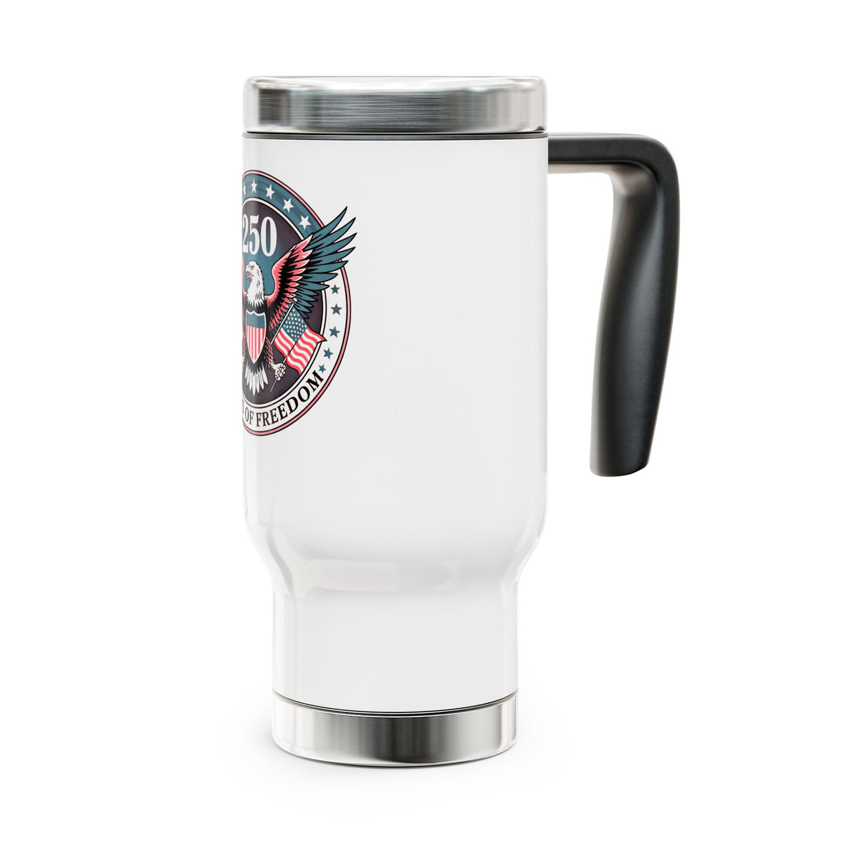 America 250 Travel Mug, 250 Years of Freedom Stainless Steel Cup, Patriotic USA Gift, 4th of July Drinkware, American Eagle Gift