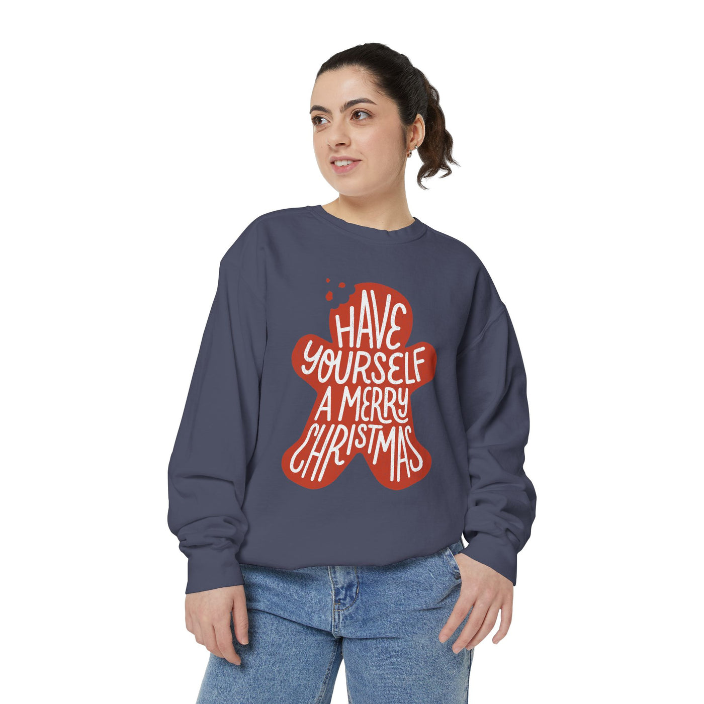 Have Yourself a Merry Christmas Sweatshirt, Gingerbread Cookie Crewneck, Cute Holiday Baking Pullover, Christmas Gift for Baker or Teacher