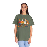 Funny Fall Goose Shirt, Just a Fall Goose Autumn Graphic Tee, Cute Cozy Gift for Bird Lover, Thanksgiving and October Outfit for Her