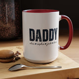 Personalized Daddy Coffee Mug with Kids Names, Custom Dad Mug Gift from Children, Father's Day Coffee Cup, Birthday Gift for Daddy