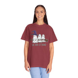 We Boo at Dawn Ghost Shirt, Funny Halloween Witch Broom Graphic Tee, Cute Spooky Season Gift for Friends and Ghost Lovers, October Outfit