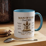 Personalized Man of God Mug, Christian Pastor Appreciation Gift, Custom Faith Coffee Mug for Pastor, Church Leader Thank You Gift