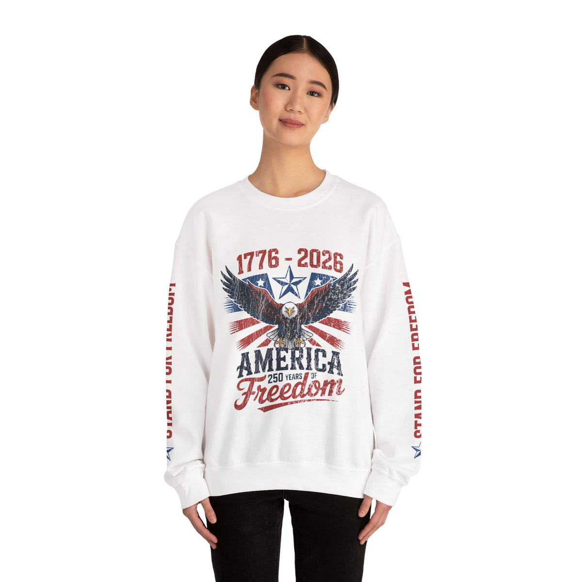 America 250 Sweatshirt 1776 2026, 250th Anniversary USA Pullover, Patriotic Eagle Top, American History Gift, July 4th Outfit