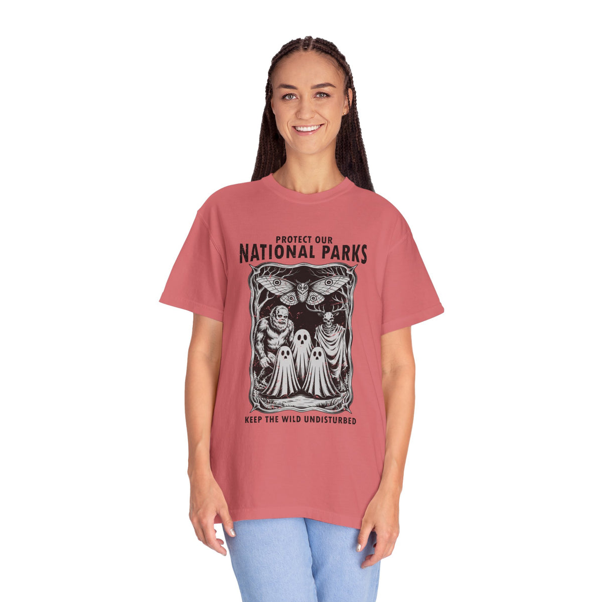 National Parks Gothic Comfort Colors Shirt, Protect Our National Parks Graphic Tee, Cryptid Nature Lover Shirt, Spooky Outdoor Apparel