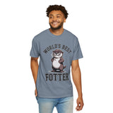 Funny Otter Dad Comfort Colors Shirt, World’s Best Fotter Graphic Tee, Cute Father’s Day Shirt, Animal Lover Dad Gift Tee