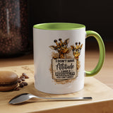 Funny Giraffe Coffee Mug, I Don't Have Attitude I Have A Personality You Can't Handle Mug, Sarcastic Animal Lover Gift