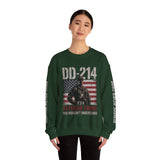DD-214 Veteran Sweatshirt, Military Veteran Crewneck, American Flag Pullover, Veteran Gift for Him, Patriotic Fourth of July Top