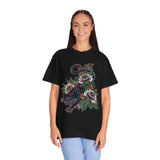 Traditional Panther Graphic Shirt, Floral Tattoo T-Shirt for Men and Women, Old School Big Cat Tee, Alternative Art Gift for Tattoo Fans