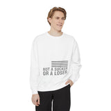 I'm a Veteran Not a Sucker or Loser Sweatshirt, Bold Military Crewneck, Patriotic Veteran Gift, Retired Soldier Veterans Day Pullover