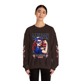 American Empowered Women Sweatshirt, Patriotic Rosie Style Crewneck, USA Flag Pullover, Fourth of July Outfit, Feminist Gift for Her