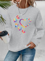 Round neck fleece hoodie