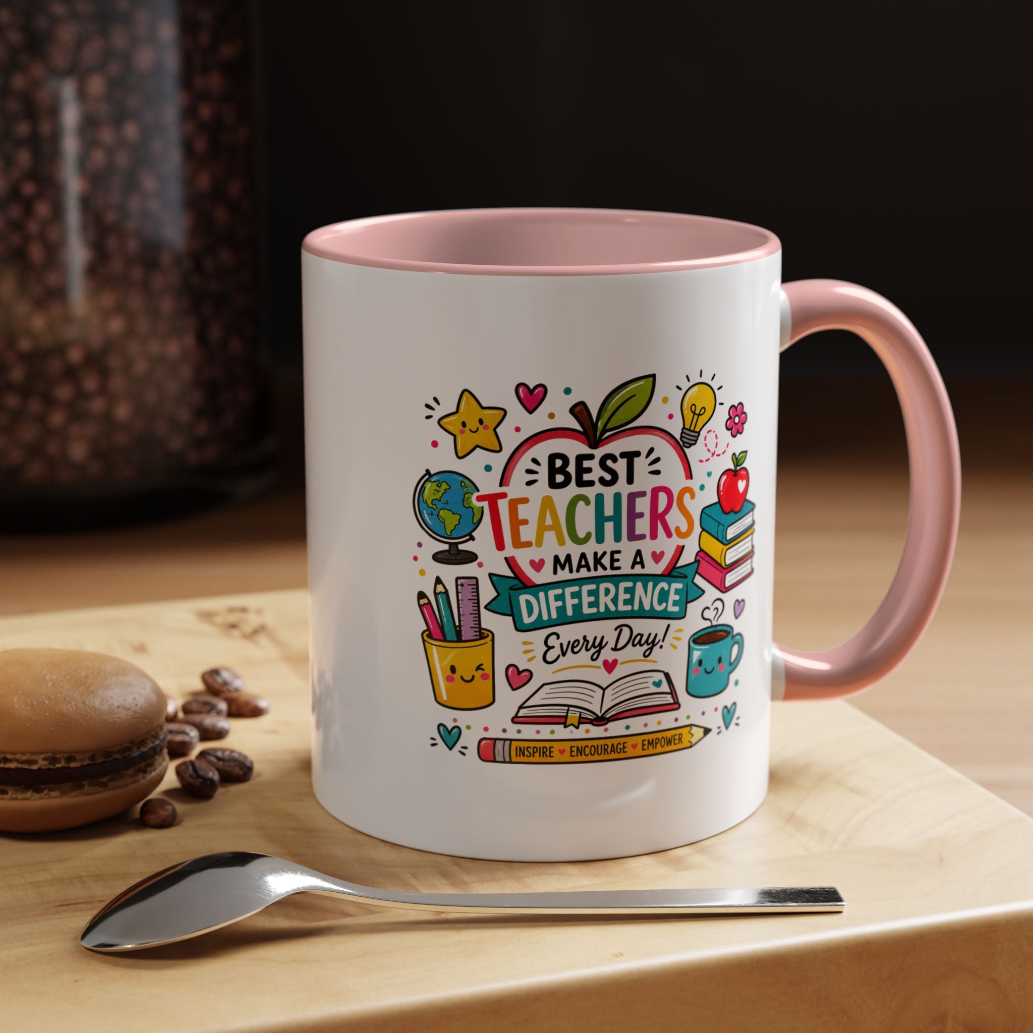 Best Teacher Appreciation Mug, Teachers Make a Difference Coffee Cup, Thank You Gift for Educator, End of Year or Christmas Keepsake