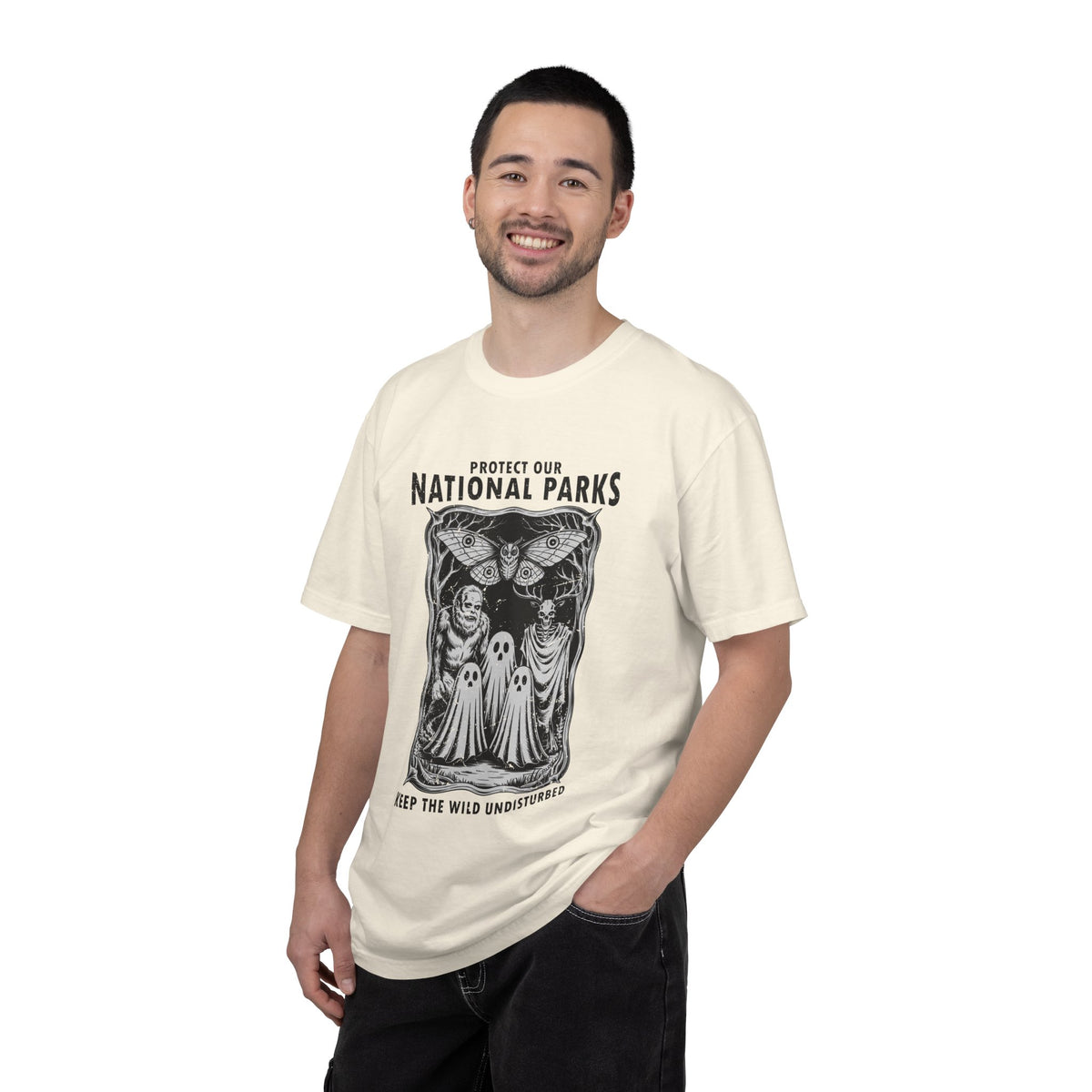 National Parks Gothic Comfort Colors Shirt, Protect Our National Parks Graphic Tee, Cryptid Nature Lover Shirt, Spooky Outdoor Apparel