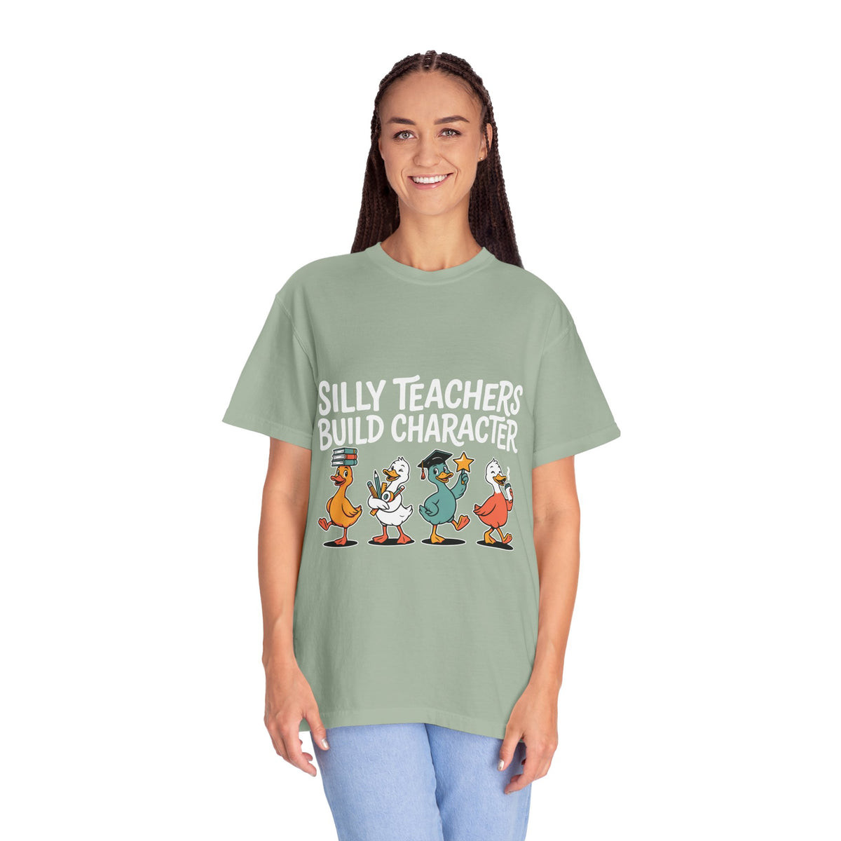 Funny Teacher Comfort Colors Shirt, Silly Teachers Build Character Tee, Teacher Appreciation Gift, Elementary School Teacher Shirt