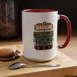 Funny Military Command Voice Mug, Warning Countdown Coffee Cup, Army Dad or Veteran Gift for Him, Retirement Birthday Humor Present