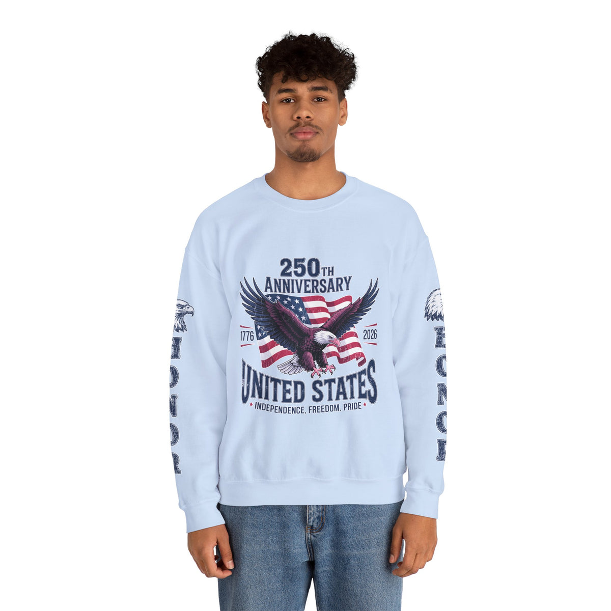 250th Anniversary Sweatshirt, United States Eagle Pullover, USA 1776 2026 Top, Independence Day Gift, Patriotic Americana Clothing