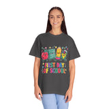First Day of School T-Shirt, Colorful School Supplies Graphic Tee, Cute Teacher Outfit, Student Back to Class Gift, Classroom Shirt