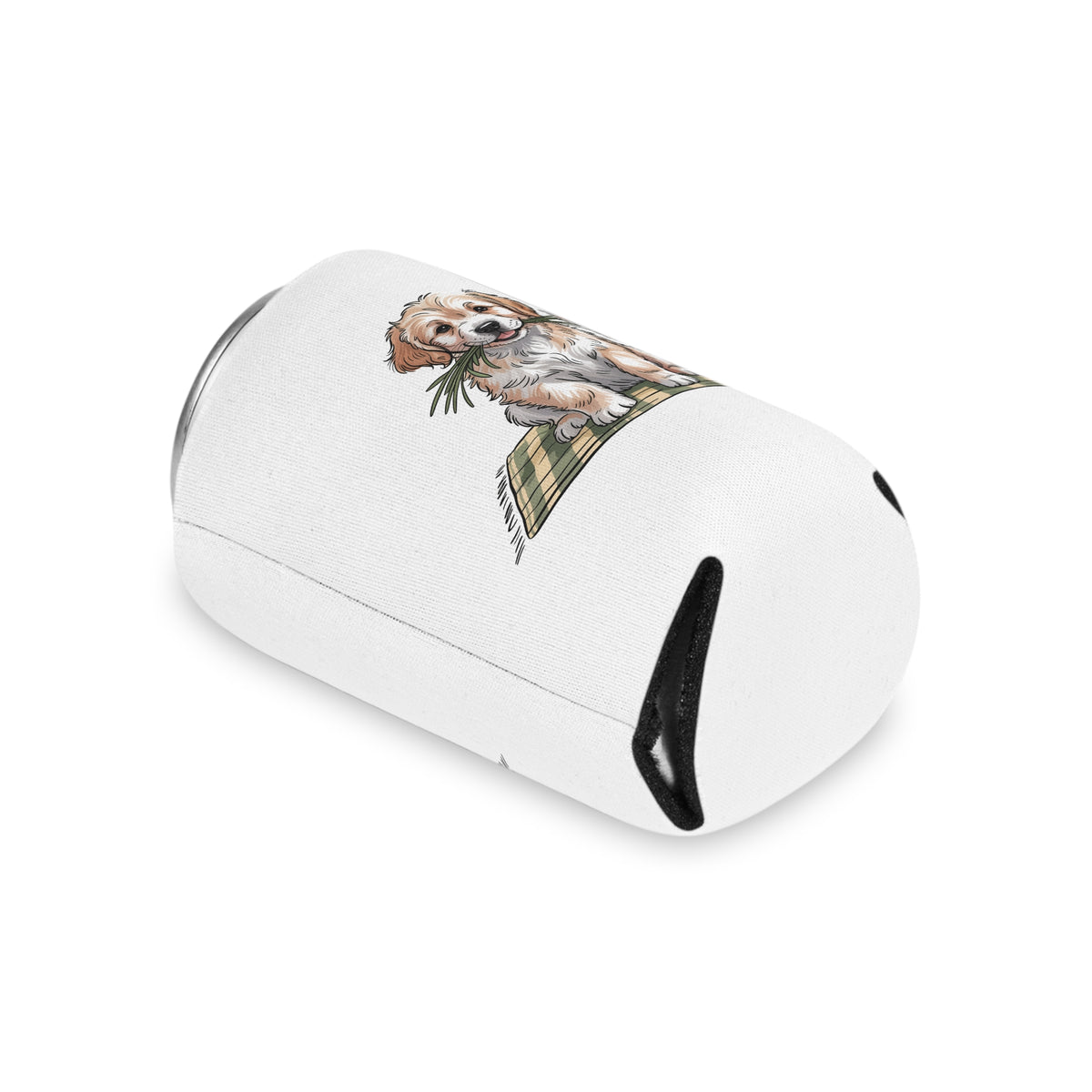 Golden Puppy Can Cooler, Cute Dog and Daisy Drink Sleeve, Gift for Dog Moms, Puppy Lovers, Pet Parents and Animal Lovers