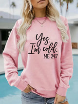 Slogan printed pullover sweatshirt sweatshirt
