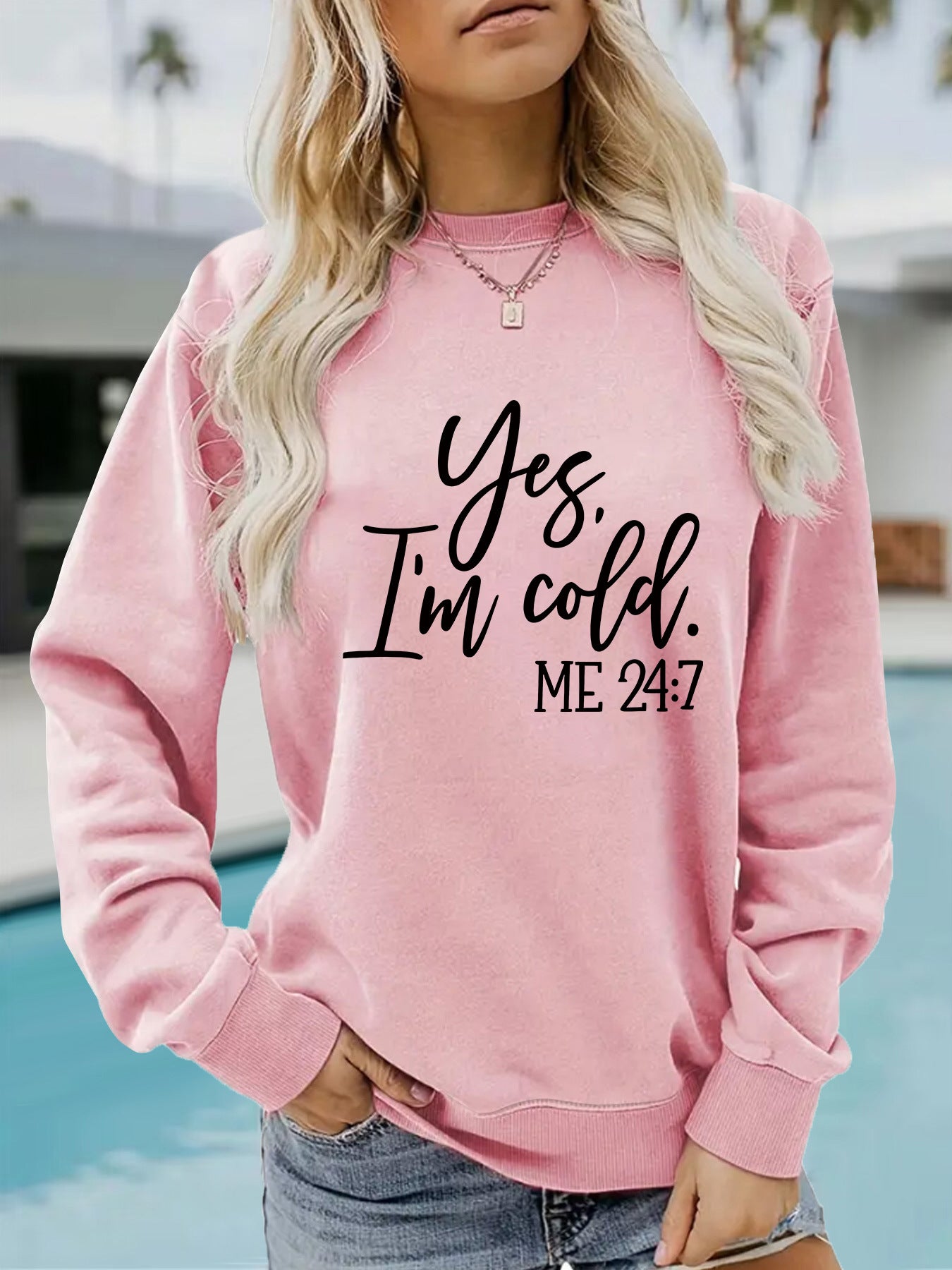 Slogan printed pullover sweatshirt sweatshirt